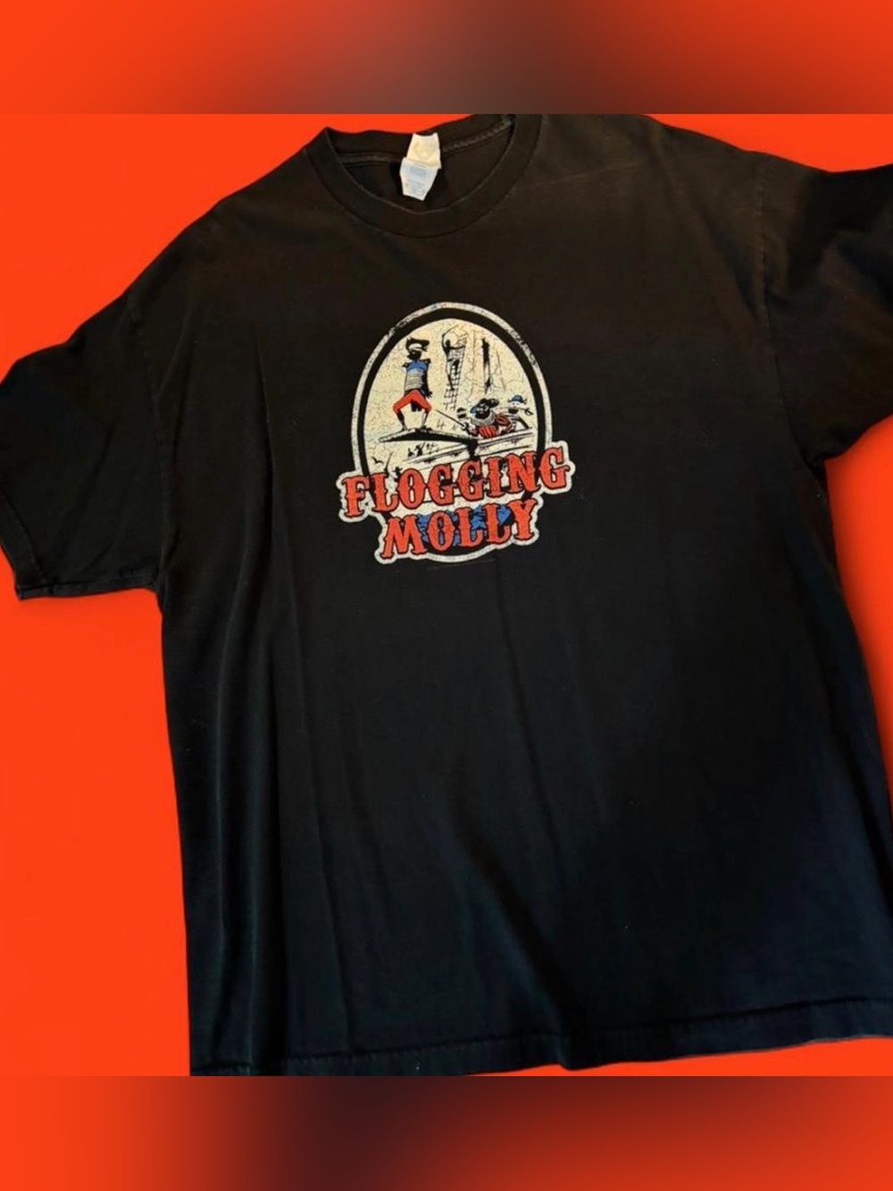 Rare graphic band tee Flogging Molly “walk the plank “
